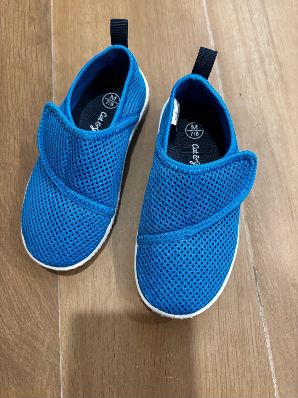Kids Blue Slip-On Mesh water shoes